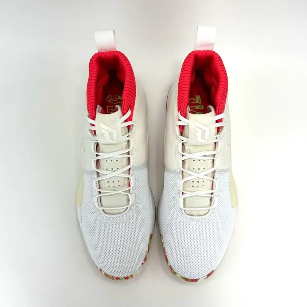 BB9312 Adidas Men Dame 5 All Skate Basketball Size 13 White Damian Lillard Shoes